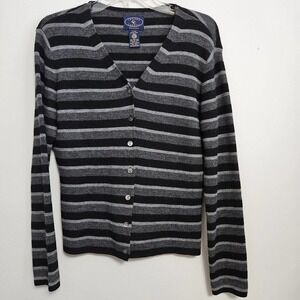 Chelsea Cambell Women's Merino Wool Sweater Cardigan size PM UK Wool Mark